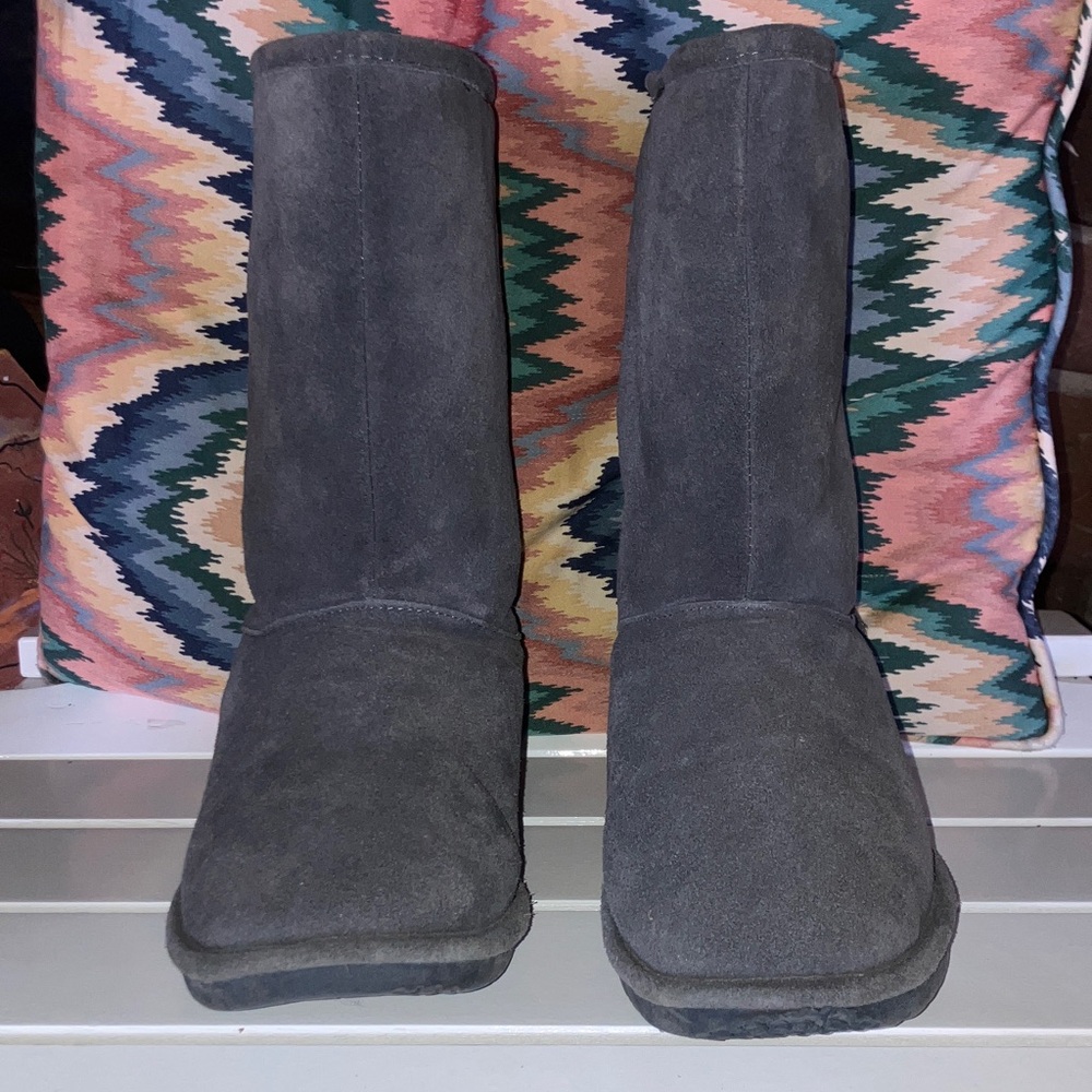 Gray Suede Boots